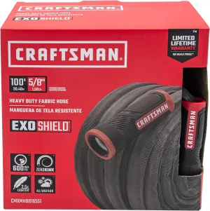 Craftsman ExoShield Heavy-Duty Expandable Fabric Garden Hose 100 Feet x 5/8 Inch