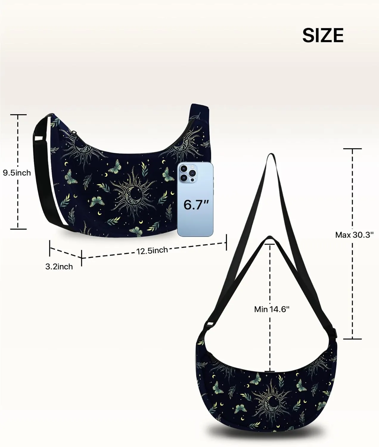 Crescent Bag Crossbody Purse for Women Crossbody Bag Shoulder Bags Travel Outdoor