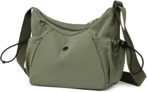 Crescent Crossbody Bags for Women,Nylon Slouchy Sling Hobo Bag Water Repellent Shoulder Handbag Cross body Purse