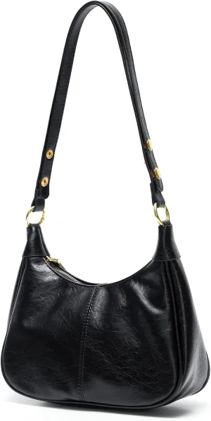 Crescent Shoulder Bag for Women Cute Underarm Tote Purse, Mini Clutch with Zipper Closure, Comes with Adjustable Strap