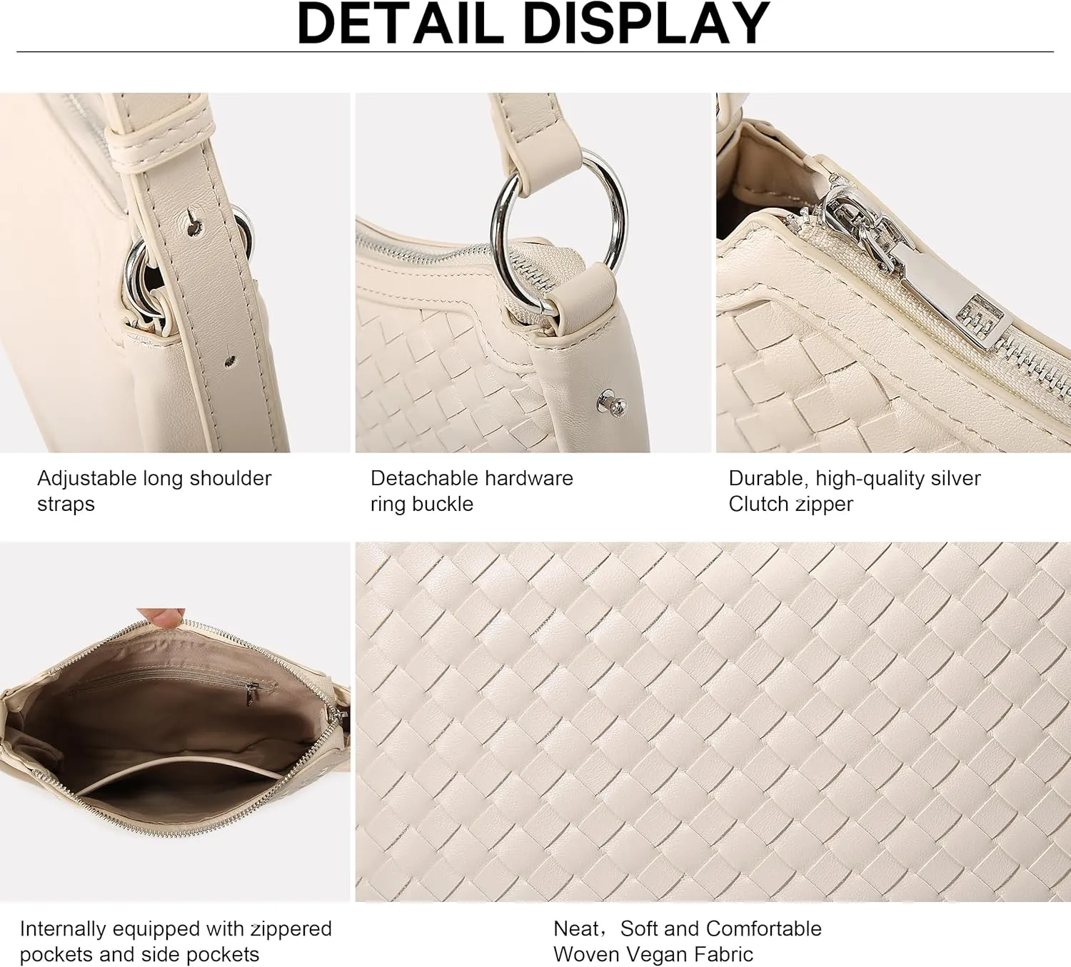 Crescent Shoulder Bag for Women Small Crossbody Bags Crescent Shoulder Bag Hobo Handbag with Adjustable Strap