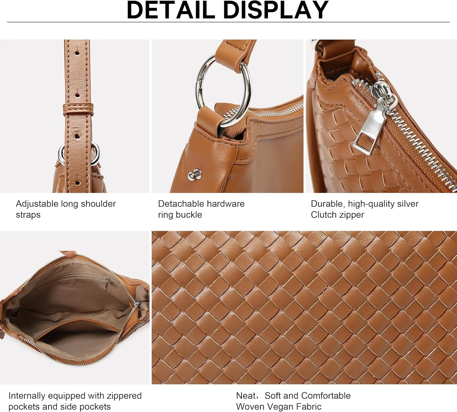 Crescent Shoulder Bag for Women Small Crossbody Bags Crescent Shoulder Bag Hobo Handbag with Adjustable Strap
