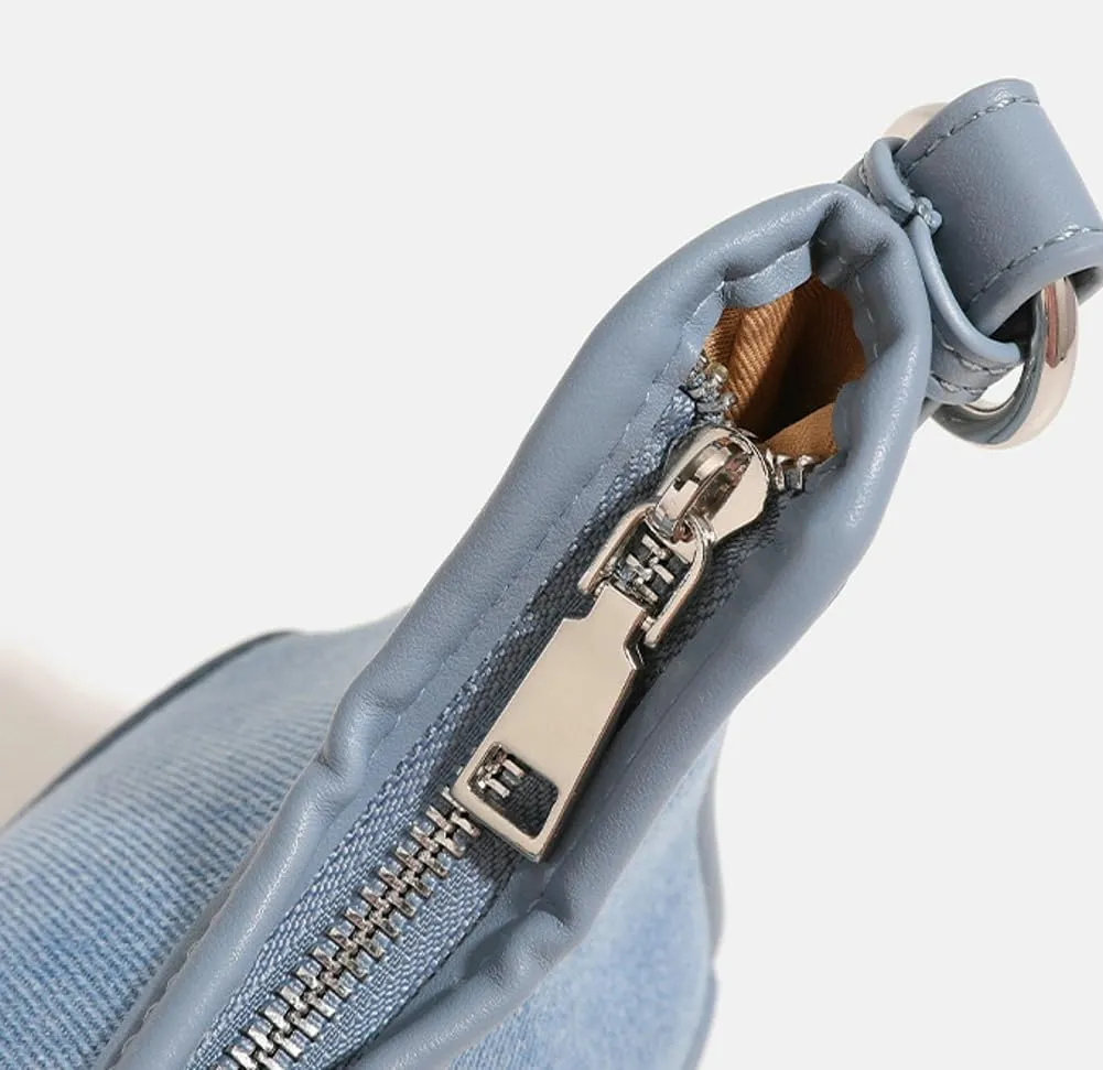 Crescent Shoulder Bags for Women Y2k Hobo Under Arm Purse Fashion Rivet Chain Evening Party Handbags