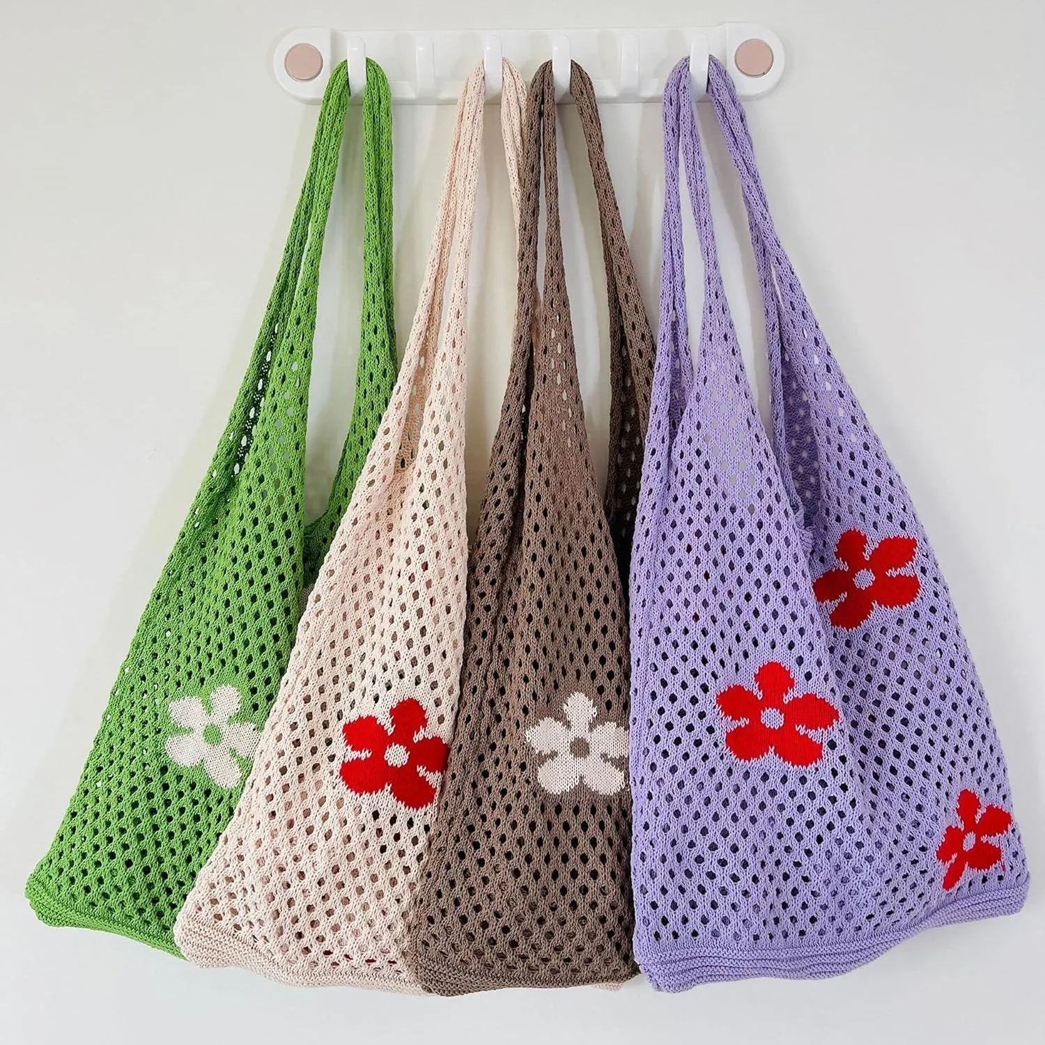 Crochet Tote Bag Fairycore Hobo Bag for Women Fairy Grunge Aesthetic Tote Bag Fairy Grunge Accessories