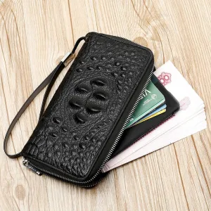 Crocodile Pattern Business Clutch Long Wallet