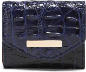 Crocodile Small Wallets Short Vintage Leather Credit Card Holder Luxury Clutch Mini Coin Purse for Women