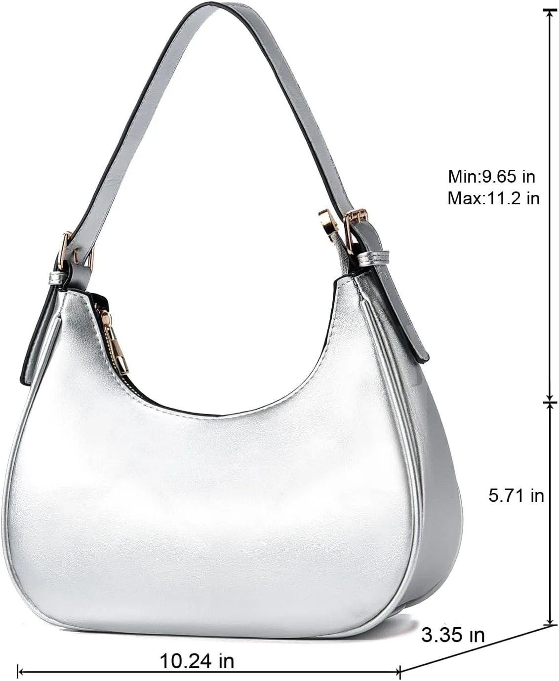 CROJUYI Small Crescent Shoulder Bags Purses for Women Retro Classic Clutch Hobo Tote Purse and Handbag Cute Crossbody Bags