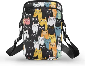 Crossbody Bag for Women Mini Messenger Bag Cell Phone Purse Sling Shoulder Bag with Double Pockets