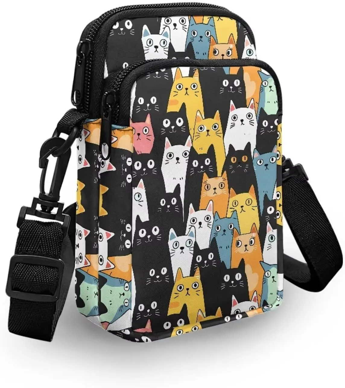 Crossbody Bag for Women Mini Messenger Bag Cell Phone Purse Sling Shoulder Bag with Double Pockets