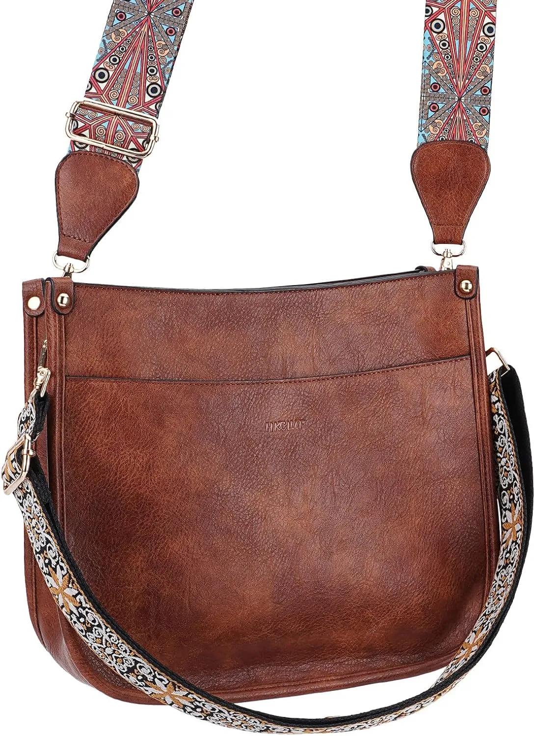 Crossbody Bag Women Vegan Leather Hobo Handbag Trendy Crossbody Shoulder Bag Purses For Women with 2 Adjustable Strap