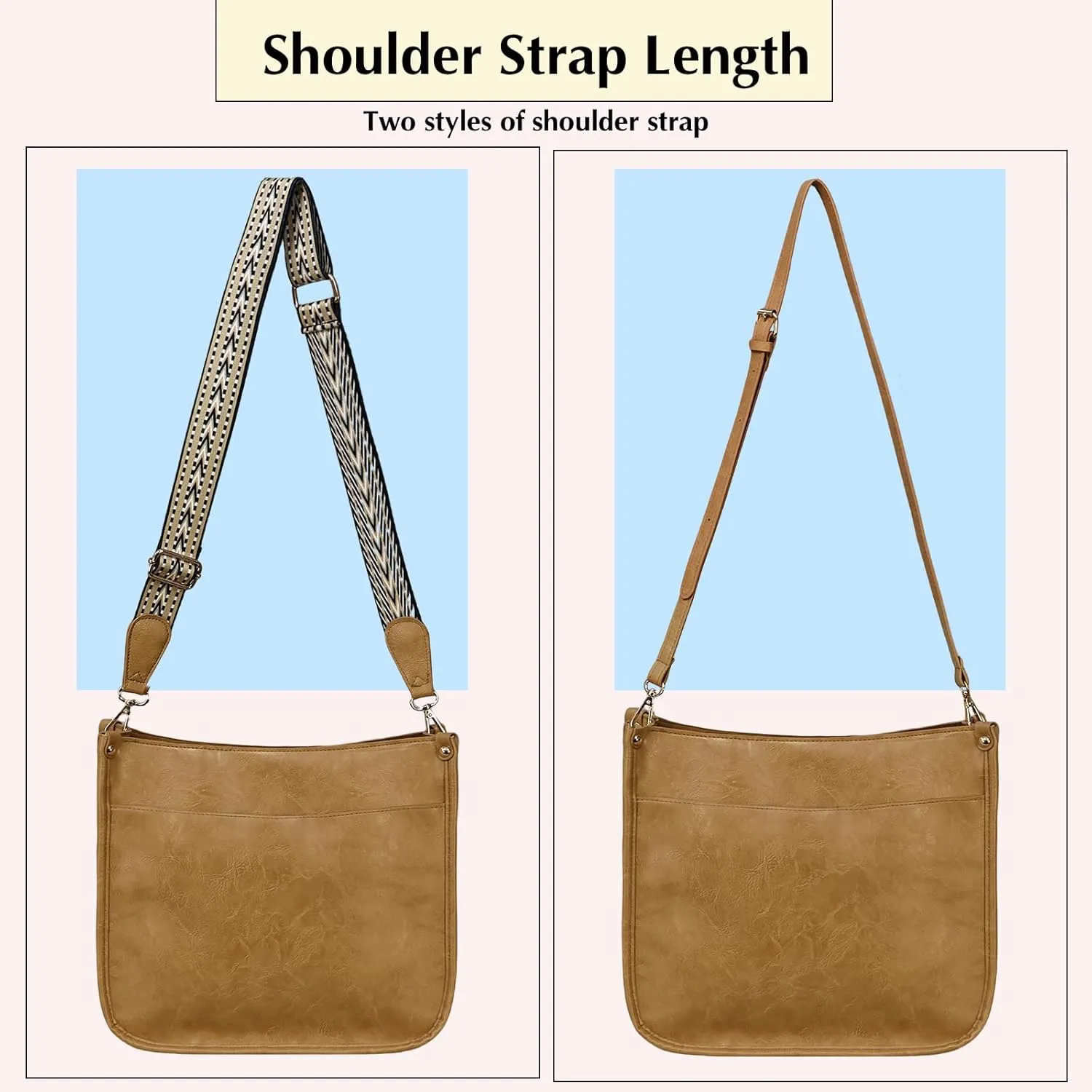 Crossbody Bags for Women Handbags Shoulder Bag with Adjustable Strap Women's Crossbody Purses Vegen Leather Hobo Bags