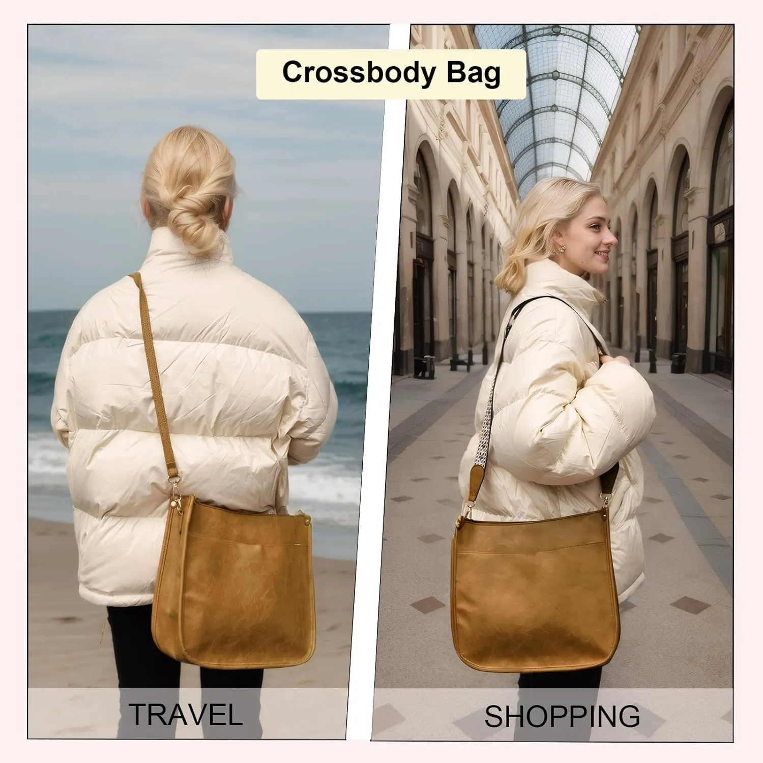 Crossbody Bags for Women Handbags Shoulder Bag with Adjustable Strap Women's Crossbody Purses Vegen Leather Hobo Bags