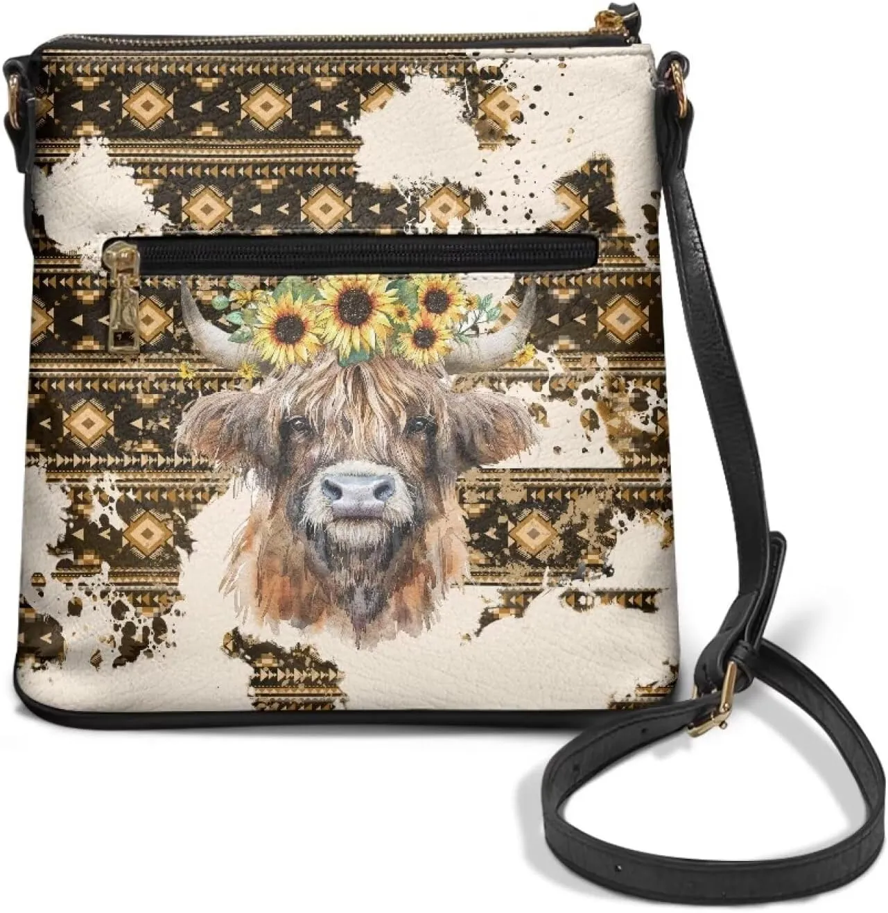 Crossbody Hobo Bag for Women, Leather Satchel Purse Shoulder Bag with Adjustable Strap Multi Pocket