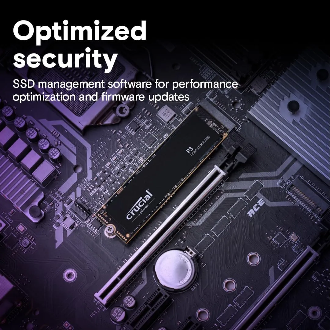 Crucial P3 1TB PCIe Gen3 3D NAND NVMe M.2 SSD, up to 3500MB/s - CT1000P3SSD8