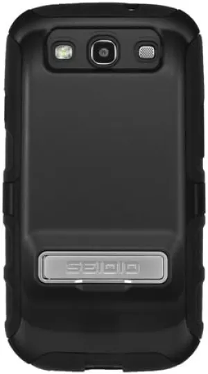 CSK3SSGS3XK-BK DILEX Extended Case with Metal Kickstand for use with Samsung Galaxy S III - Black
