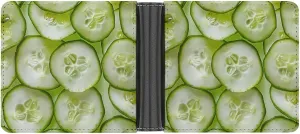 Cucumber Slices Funny Men's Slim Bifold Wallet with Multiple Card Slots Front Pocket Purse