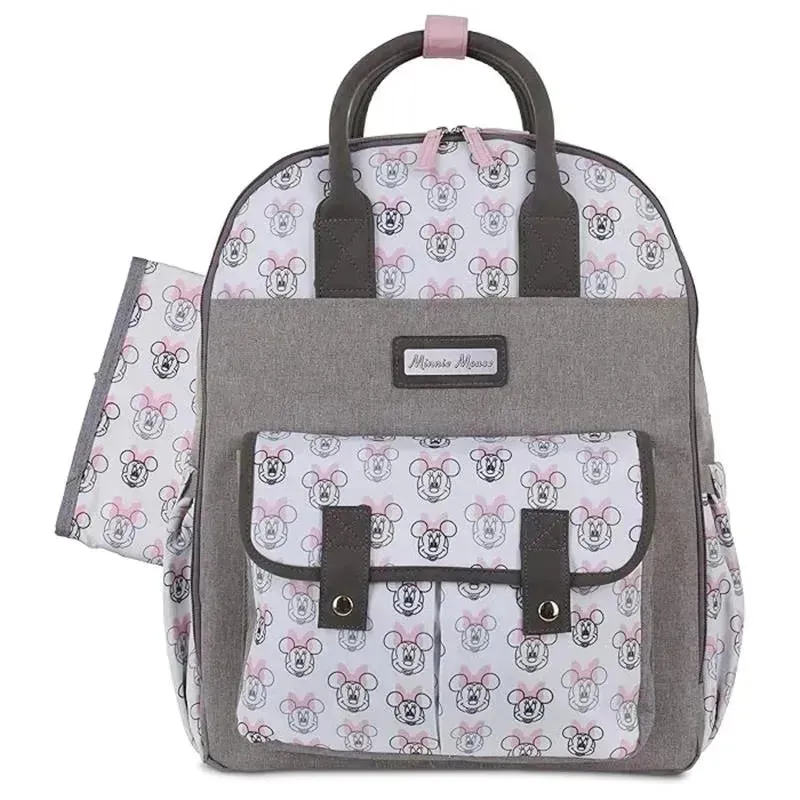 Cudlie - Mochila para fraldas Disney Baby Minnie com bolso deslizante