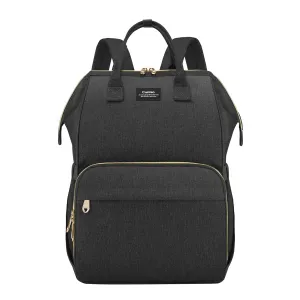 CURMIO Breast Pump Bag Backpack Compatible for Spectra S1, S2, Medela, Pumping Tote with Compartment for Cooler Bag, with Padded Laptop Sleeve for Working Moms, Black
