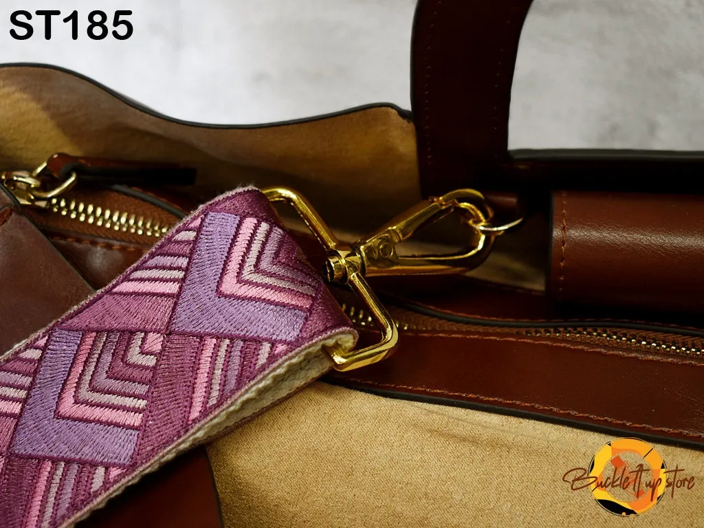 Custom Replacement Sling Bag Strap Purse Strap Embroidery Messenger Crossbody Strap Handbag Embroidered Canvas Strap Boho Guitar Strap Gift