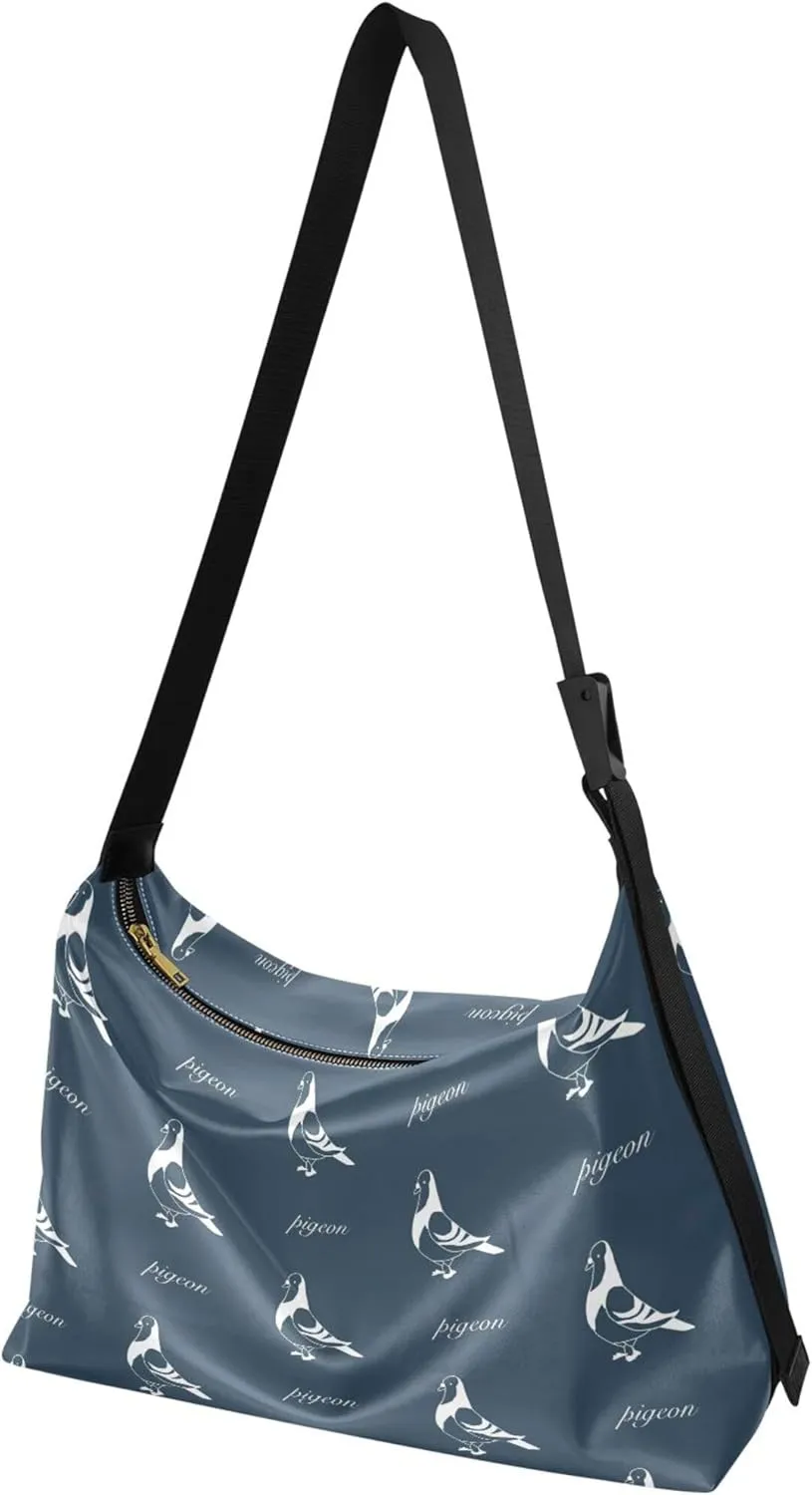 Cute Frog Heads Green White Leather Hobo Purses for Women Large Crossbody Bag Animal Print Crossbody Hobo Handbag