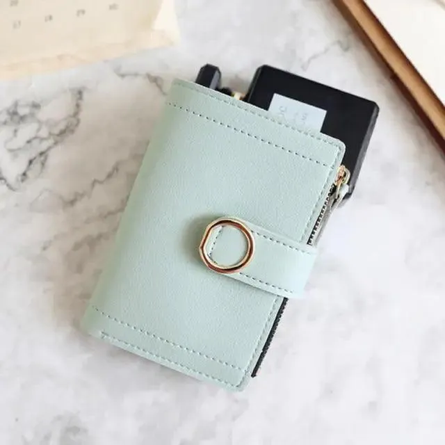Cute Small Leather Purse For Women And Ladies Fashionable Card Bag Clutch Purse Money Clip Wallet For Females