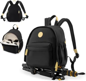 Cwatcun Camera Backpack Bag Small for Women,Fashion DSLR Camera Bag with Tripod Strap Laptop Compartment and Padded Dividers Lightweight Photograhy Cute Backpack Case for Cameras Accessories