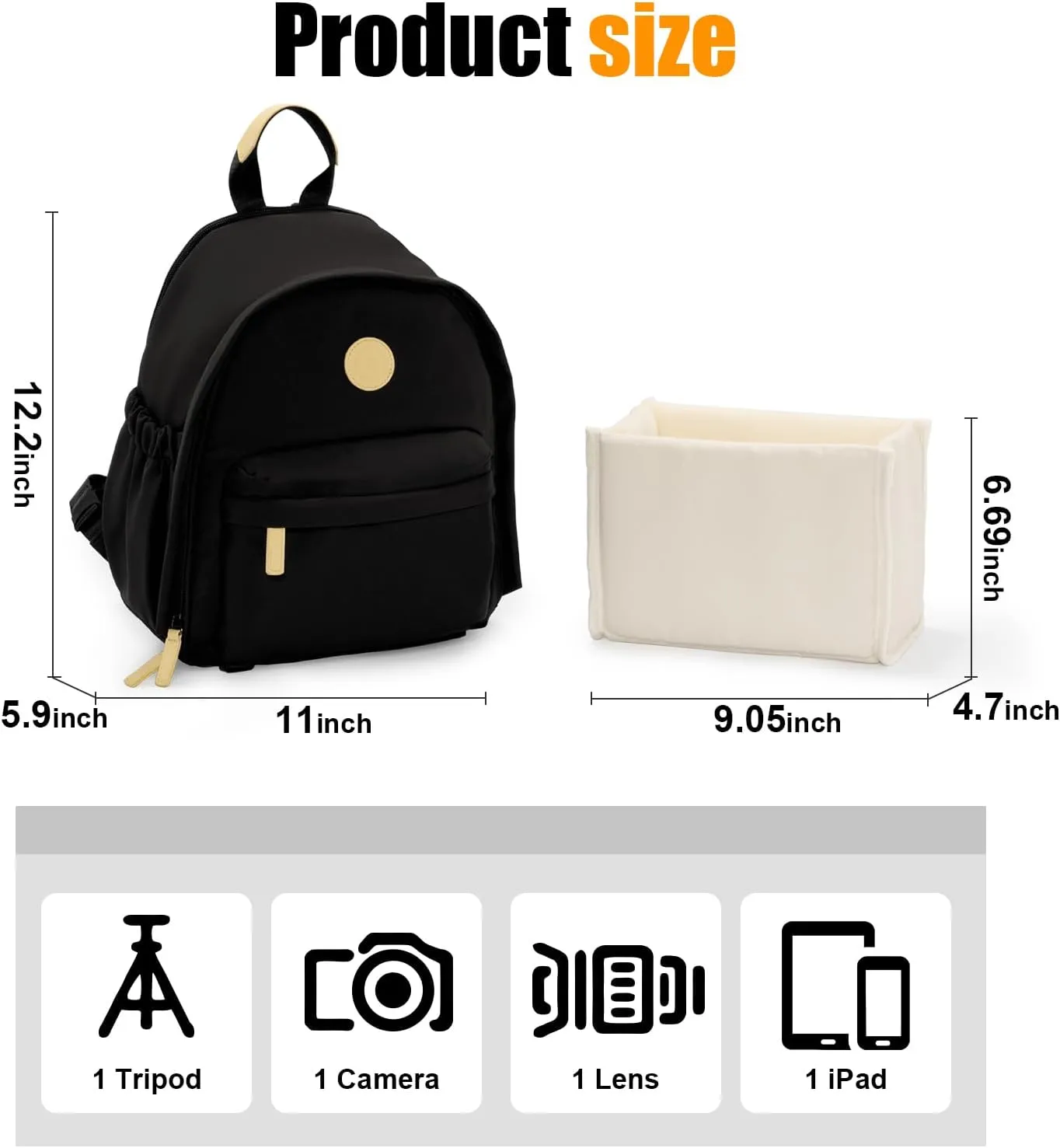 Cwatcun Camera Backpack Bag Small for Women,Fashion DSLR Camera Bag with Tripod Strap Laptop Compartment and Padded Dividers Lightweight Photograhy Cute Backpack Case for Cameras Accessories