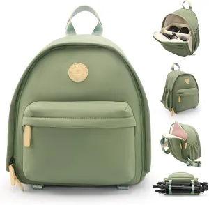 Cwatcun Camera Backpack Bag Small for Women，Stylish DSLR/SLR Camera Bag with Tripod Strap Laptop Compartment and Dividers Lightweight Photograhy Backpack Cute Case for Canon/Nikon/Sony Accessories