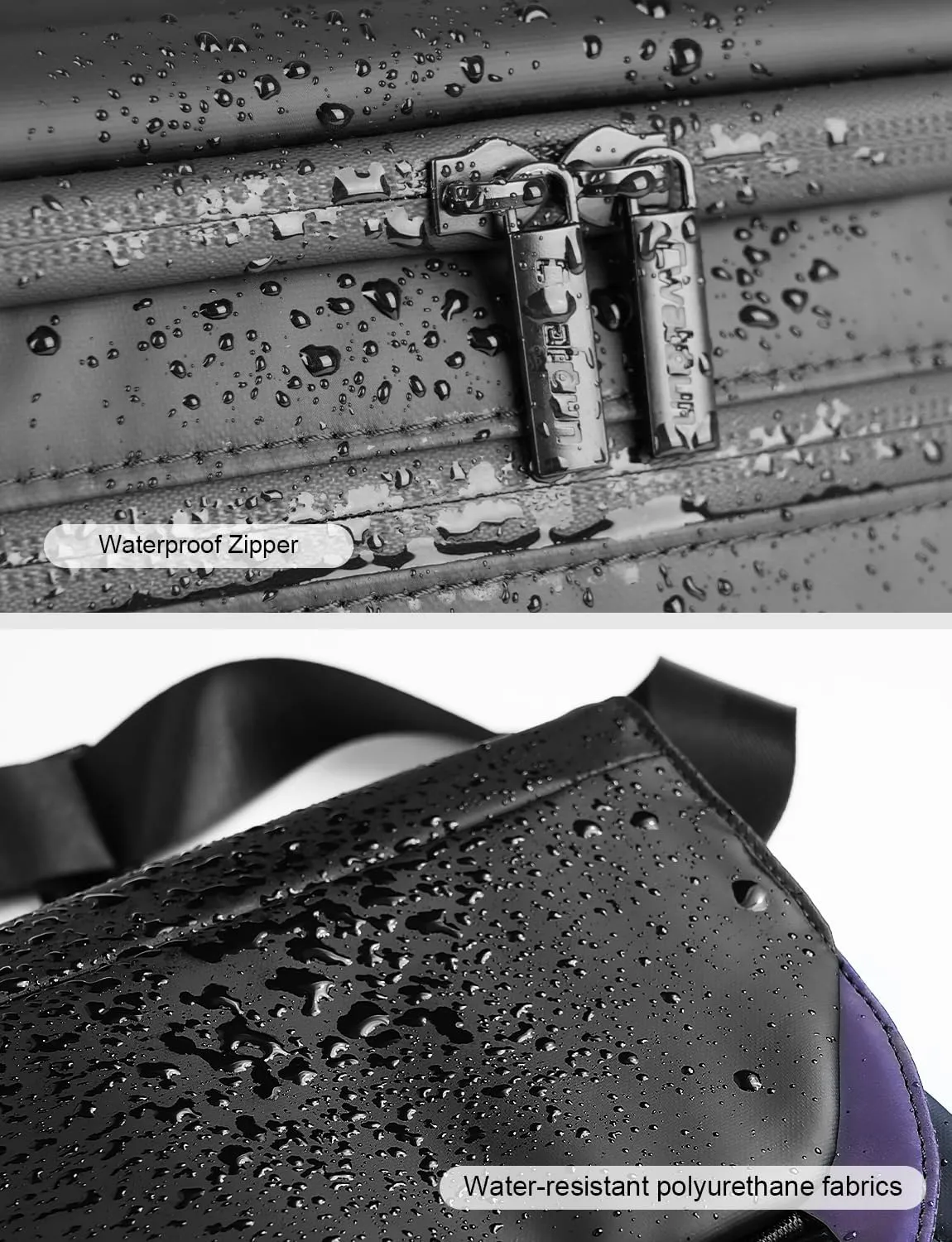Cwatcun Waterproof Camera Crossbody Bag Compact Case, Digital Camera Messenger Bag for Men/Women, Travel Photography Purse for Canon, Nikon, Sony, Fuji DSLR/SLR/Mirrorless Cameras, Lens