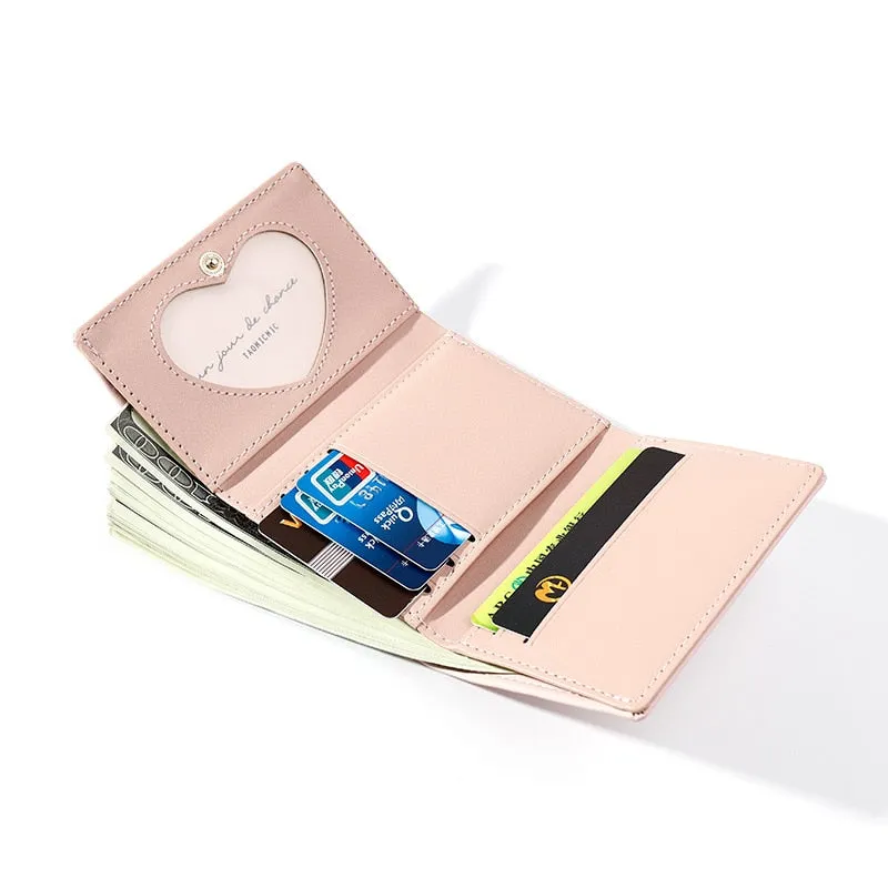 Cyflymder New Cute Cartoon Pig Designer Wallet PU Leather Women Purse Ladies Trifold Wallets Female Small Money Purses