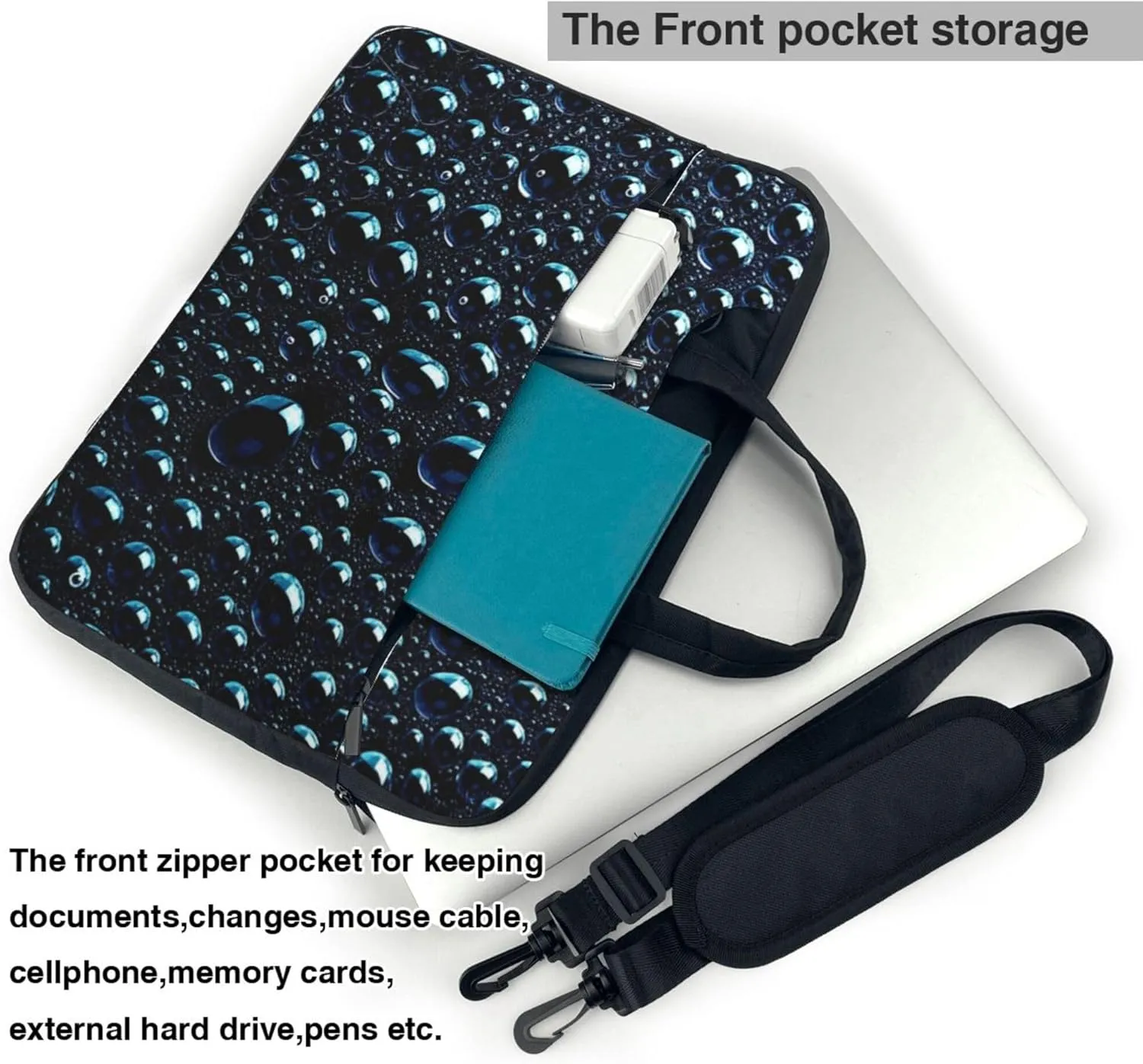 Dalmatian Dog Laptop Shoulder Bag ​for Men Women, Computer Carrying Case Messenger Bag with Strap