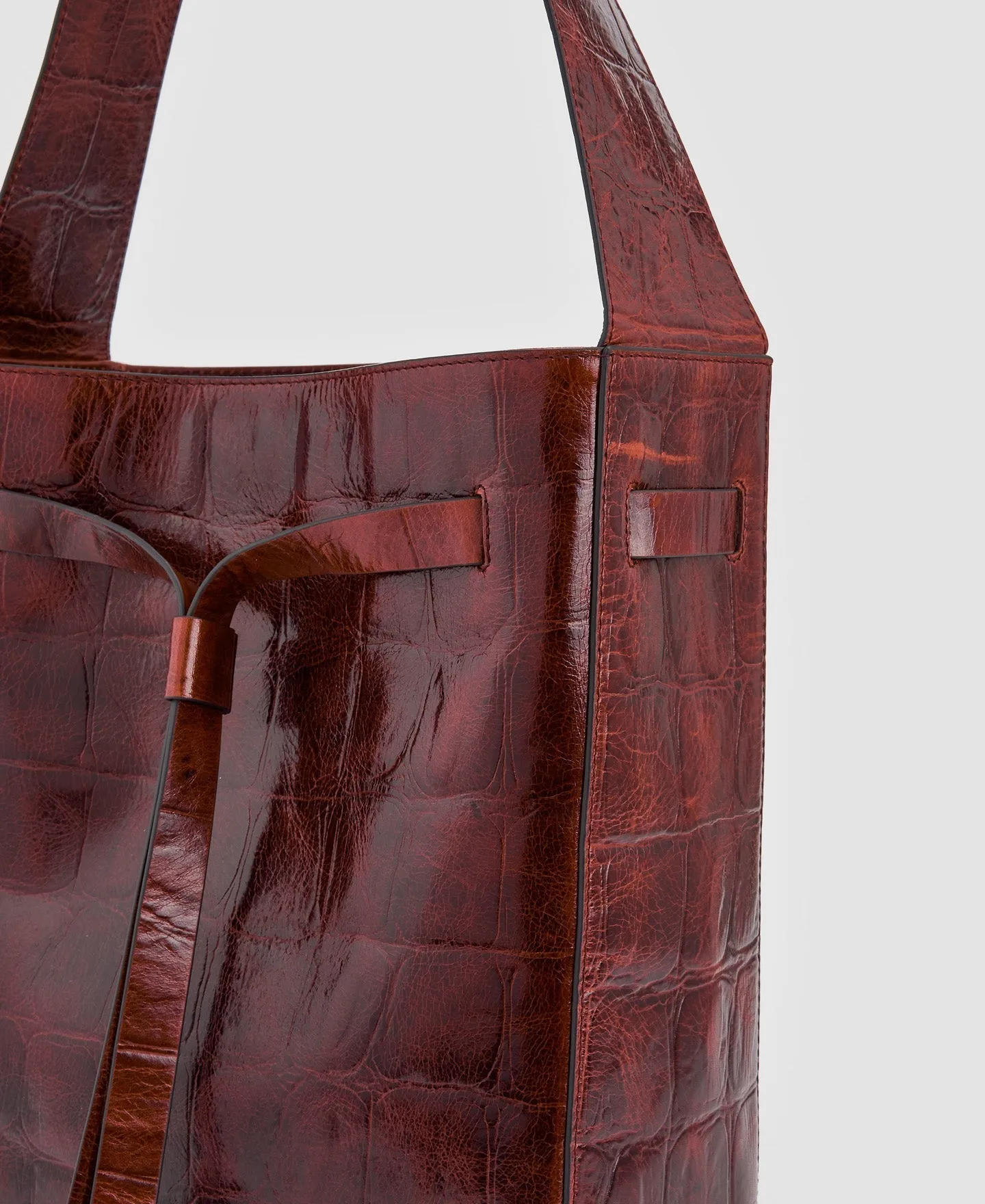 Dark Brown Leather Hobo Bag