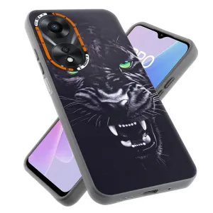 Dark Elegant Wild Creatures Printed Back Cases For Oppo A78 5G
