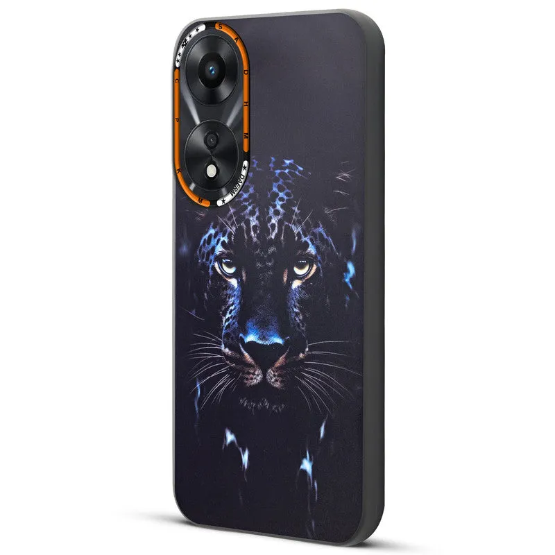 Dark Elegant Wild Creatures Printed Back Cases For Oppo A78 5G