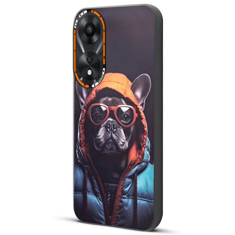 Dark Elegant Wild Creatures Printed Back Cases For Oppo A78 5G