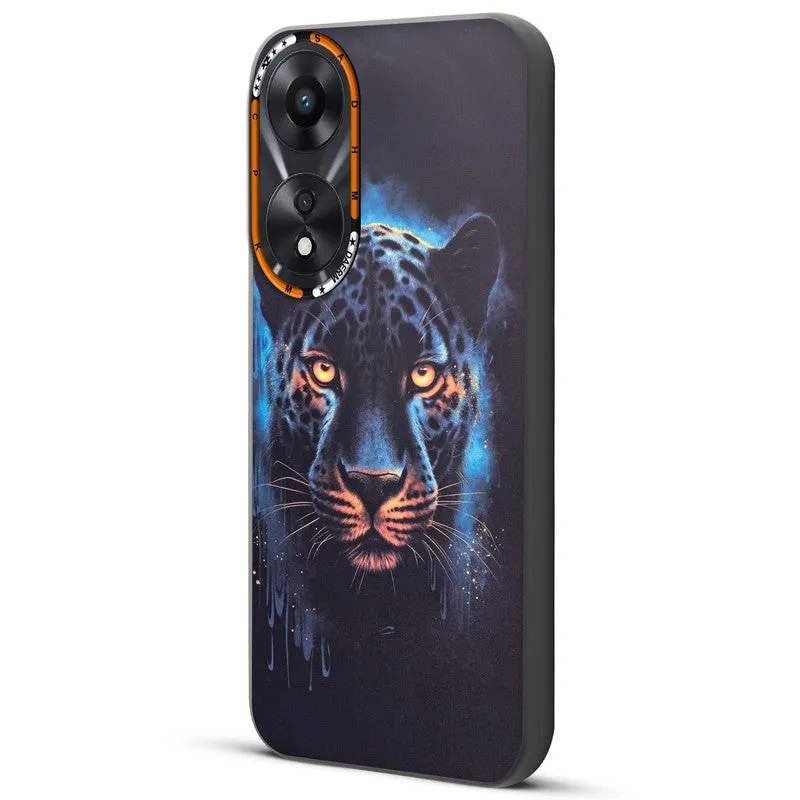Dark Elegant Wild Creatures Printed Back Cases For Oppo A78 5G