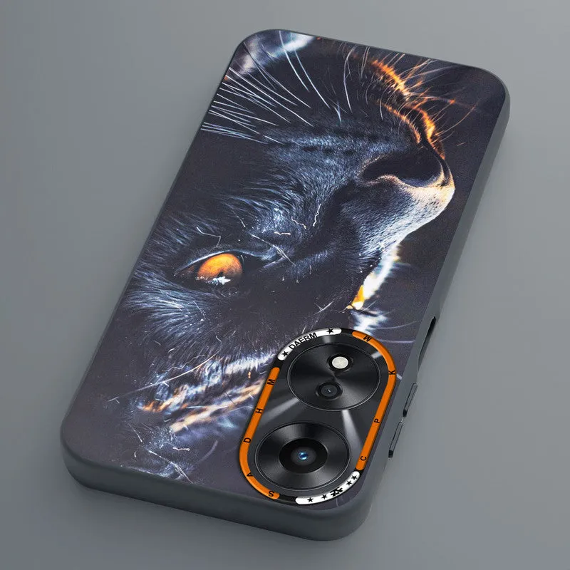 Dark Elegant Wild Creatures Printed Back Cases For Oppo A78 5G