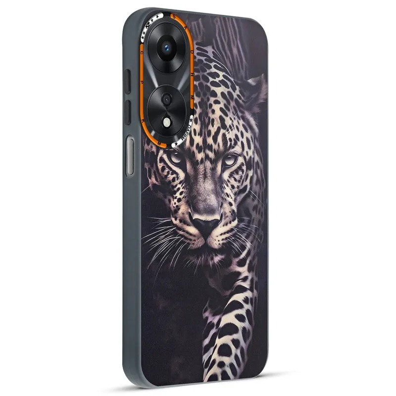 Dark Elegant Wild Creatures Printed Back Cases For Oppo A78 5G