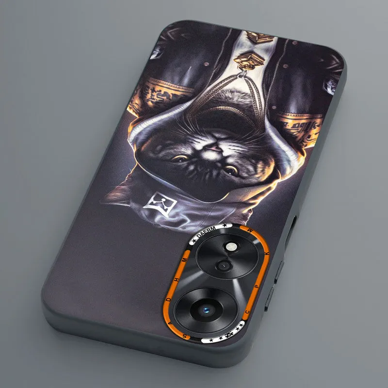 Dark Elegant Wild Creatures Printed Back Cases For Oppo A78 5G