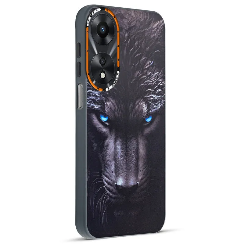 Dark Elegant Wild Creatures Printed Back Cases For Oppo A78 5G