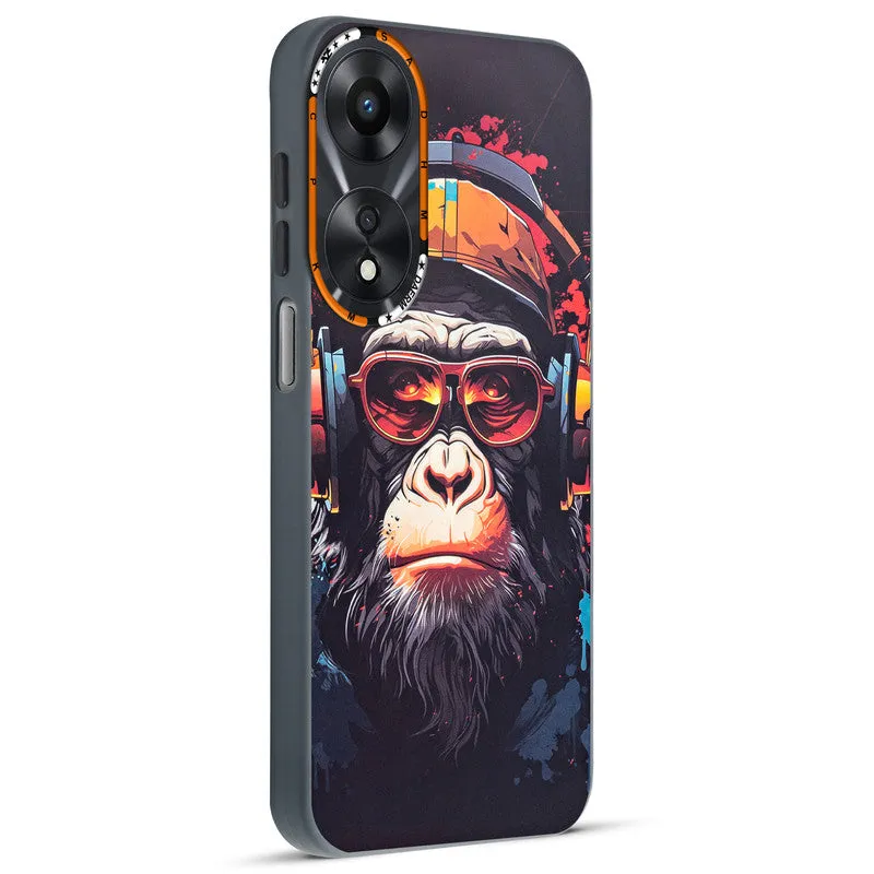 Dark Elegant Wild Creatures Printed Back Cases For Oppo A78 5G
