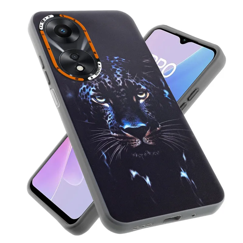 Dark Elegant Wild Creatures Printed Back Cases For Oppo A78 5G