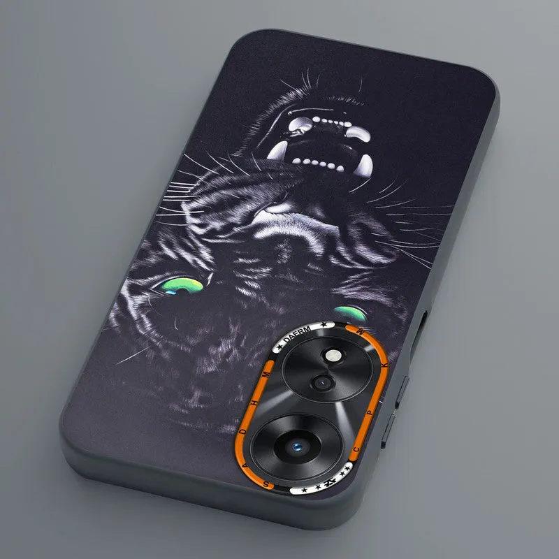 Dark Elegant Wild Creatures Printed Back Cases For Oppo A78 5G