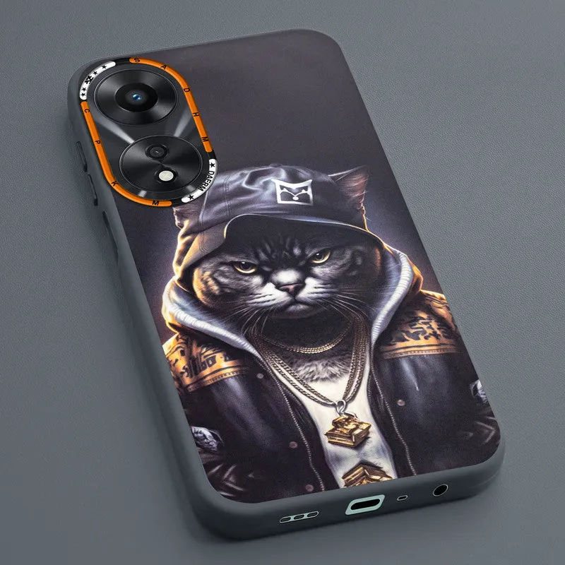 Dark Elegant Wild Creatures Printed Back Cases For Oppo A78 5G