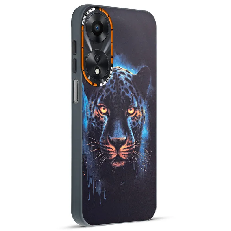 Dark Elegant Wild Creatures Printed Back Cases For Oppo A78 5G