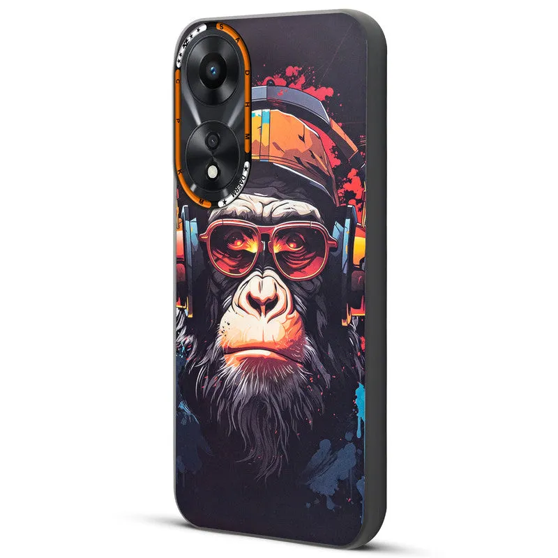 Dark Elegant Wild Creatures Printed Back Cases For Oppo A78 5G