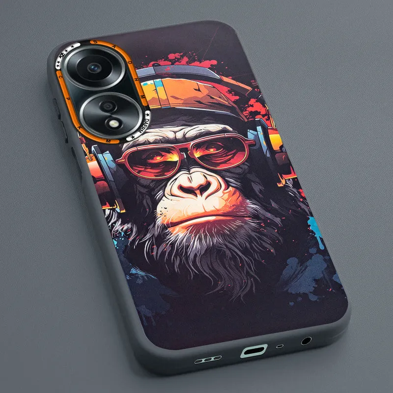Dark Elegant Wild Creatures Printed Back Cases For Oppo A78 5G