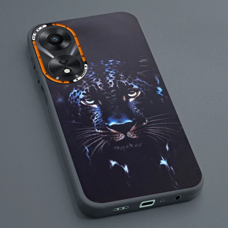 Dark Elegant Wild Creatures Printed Back Cases For Oppo A78 5G