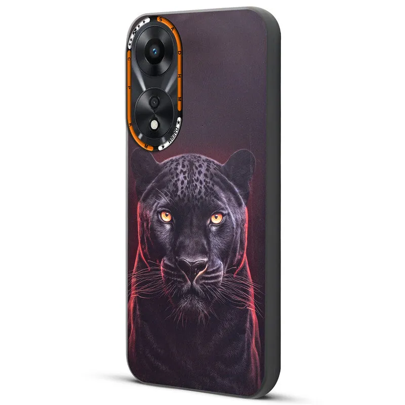 Dark Elegant Wild Creatures Printed Back Cases For Oppo A78 5G