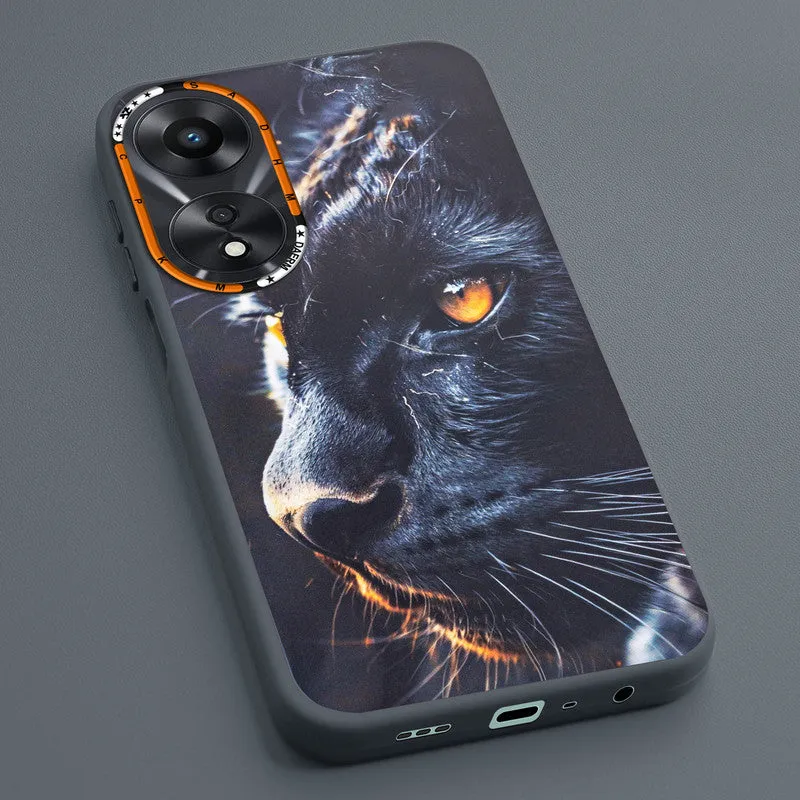 Dark Elegant Wild Creatures Printed Back Cases For Oppo A78 5G